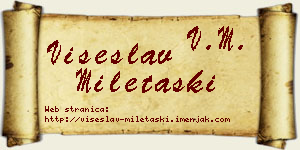 Višeslav Miletaški vizit kartica